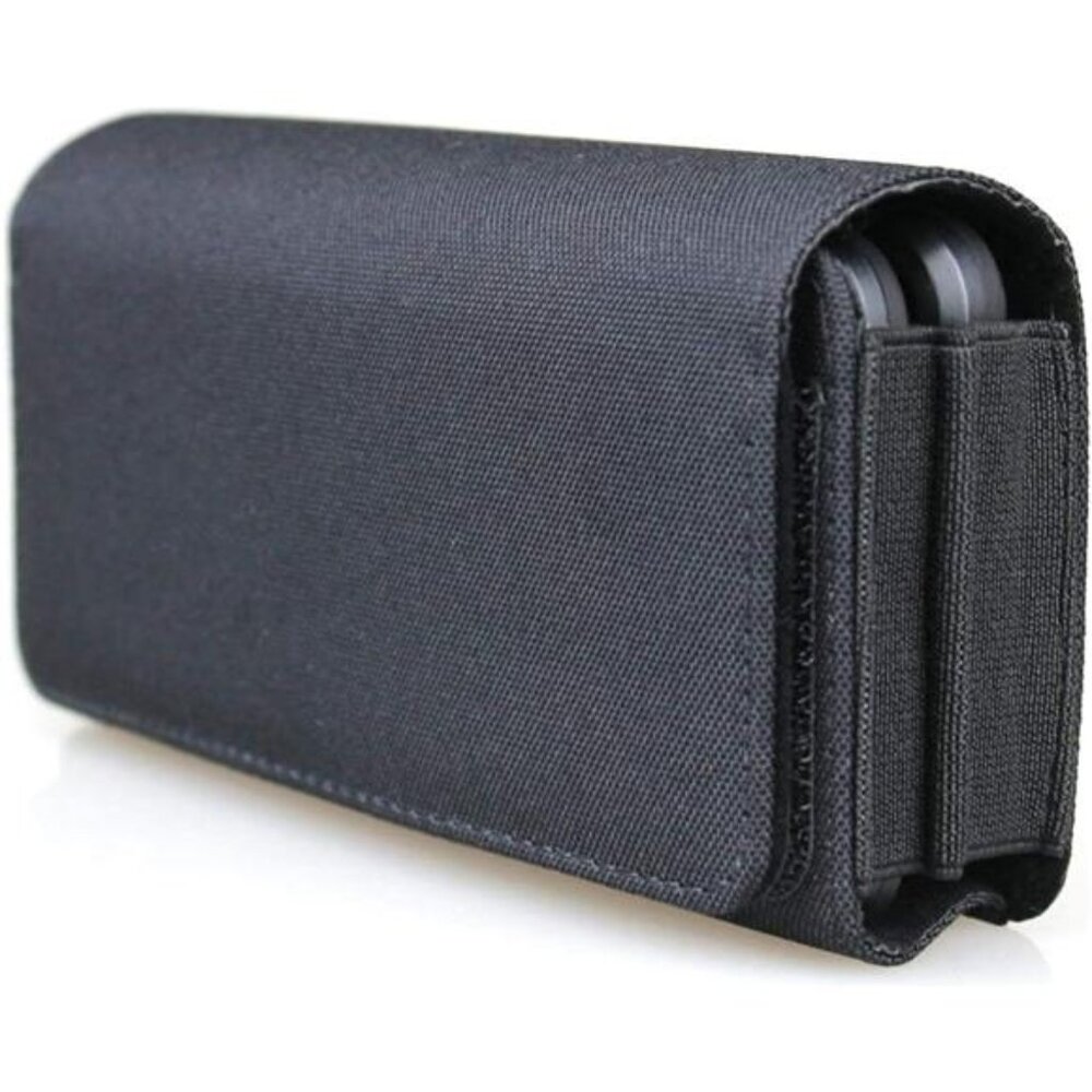 Nylon Dual Phone Holster Pouch Case for iPhone (15 14 13 12 11) Pro Max, iPhone